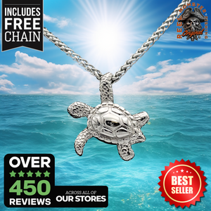 Turtle Stainless Steel Charm and Necklace