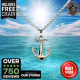 Anchor Stainless Steel Charm and Necklace