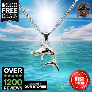 Sailfish Stainless Steel Charm and Necklace